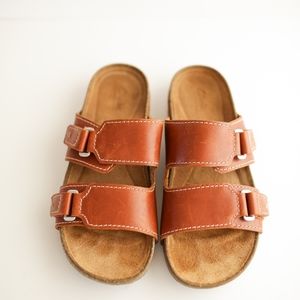 Clarks Brown Birkenstock-Style Sandals 8M